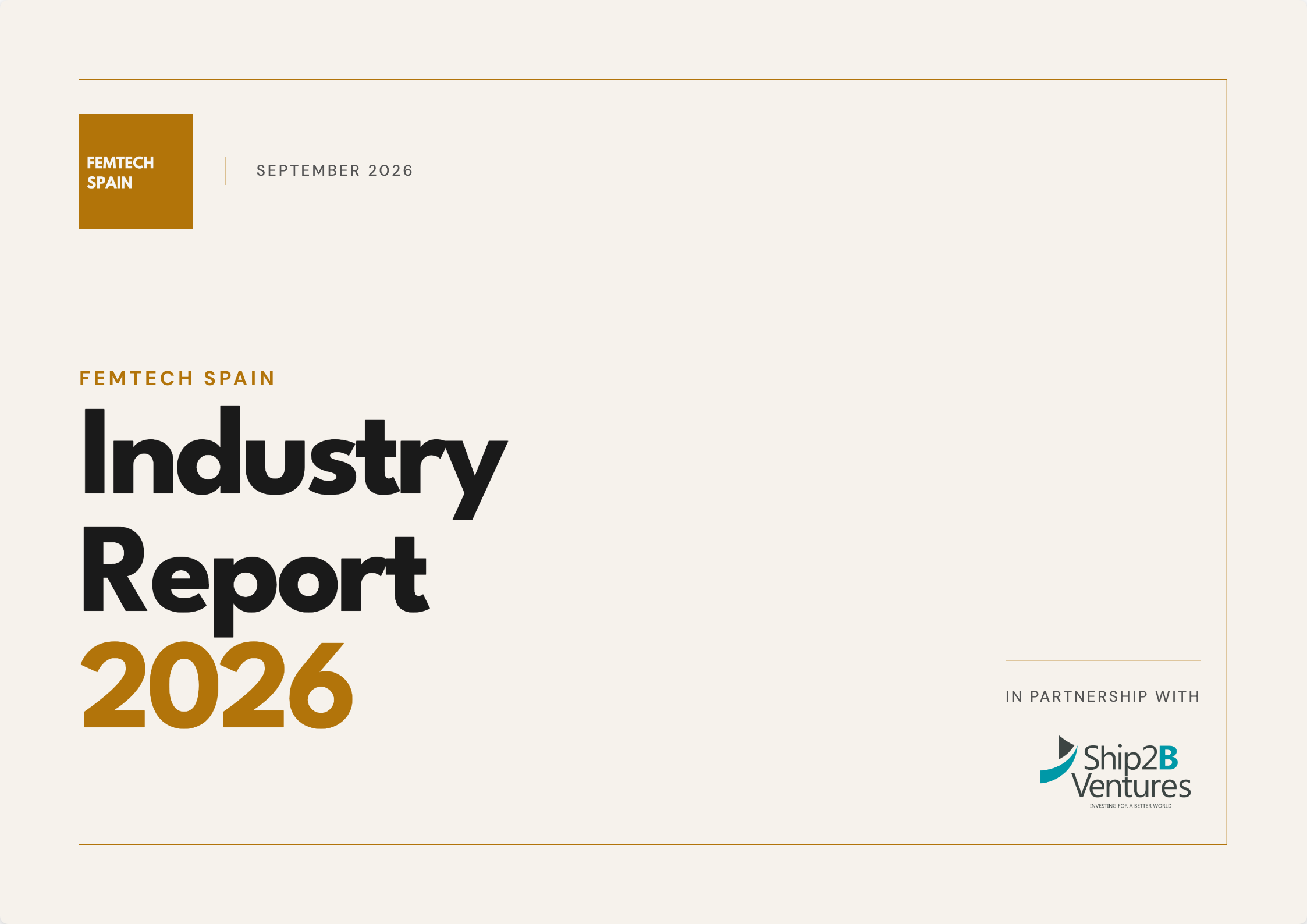 FemTech Spain Industry Report 2026 cover